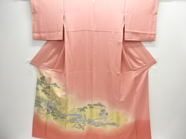 JAPANESE KIMONO / IRO-TOMESODE / JUKO ORI / WOVEN MANSION